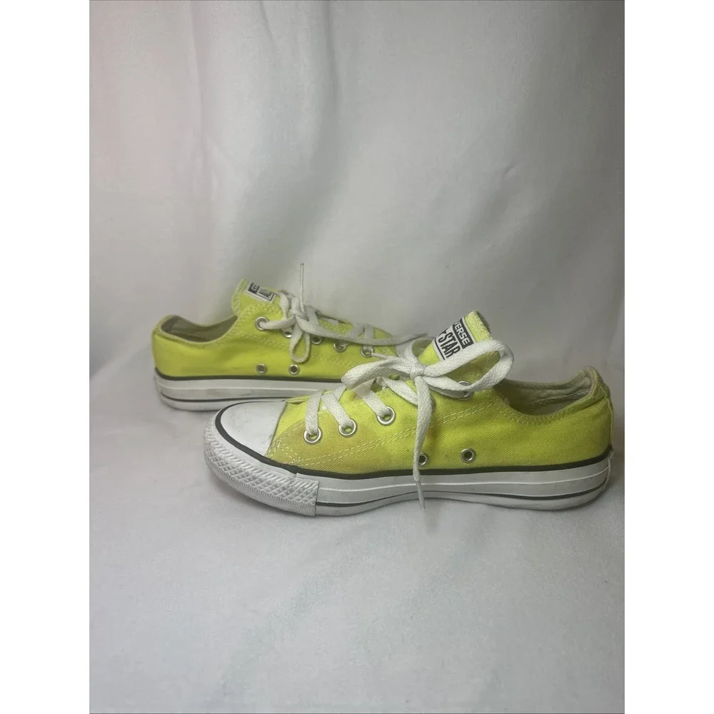 Converse All Star Low Top Unisex Sneakers Yellow Mens 4 Womens 6 - Picture 2 of 9